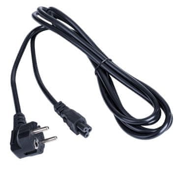 Akyga AK-NB-01A CEE 7/7 - IEC C5 kabel za napajanje prijenosnog računala (djetelina) 250V/50Hz 2.5A 3m crni