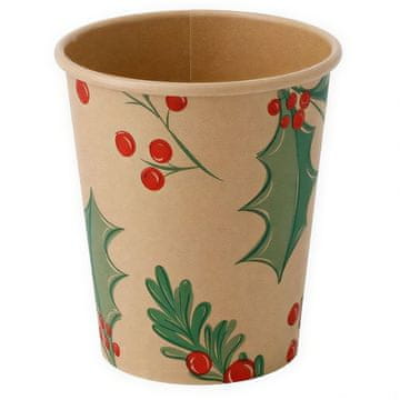 BH Čaša od kraft papira, disperzija, "Božićna" 250 ml, promjer 80 mm 50 kom.