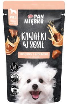 Pan Mięsko Mr. Meat | Mokra hrana za pse | Komadići u umaku 150 g - Teletina sa zecom 150 g