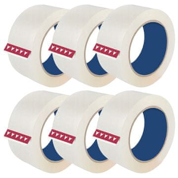 Ljepljiva traka za pakiranje, prozirna, bezbojna, 48 mm, 120 m, 132 y, JAKA, 6 kom.