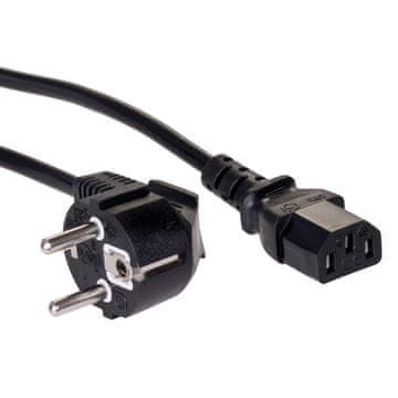 Akyga Kabel za napajanje Akyga AK-PC-05A CEE 7/7 - IEC C13 250V/50Hz 10A 5 m, crni