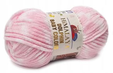 HIMALAYA DEBLA pređa DOLPHIN BABY COLORS 80424 ružičasta i bijela