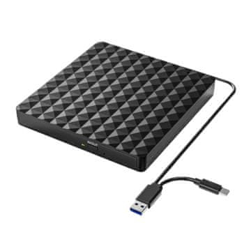 Vanjski CD/DVD pogon kompatibilan s USB-C računalom/prijenosnim računalom