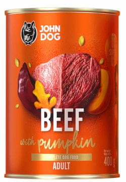 John Dog | Linija s bundevom | Odrasli 400 g - Govedina s bundevom 400 g