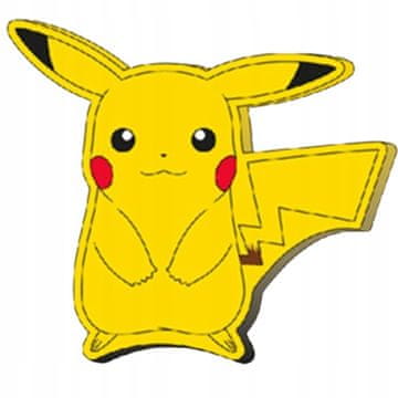 Carbotex Jastuk u obliku Pokemona Pikachua, licencirani ukrasni za sobu