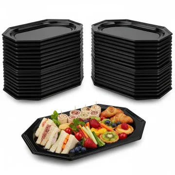 IMEX Crni rPET pladanj za catering 35x24,7 cm 10 kom.