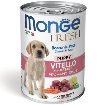 Monge Puppy Svježa teleća pašteta s povrćem 400 g