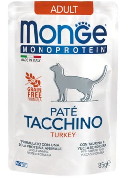 Monge pašteta od puretine za odrasle mačke s monoproteinima 85 g