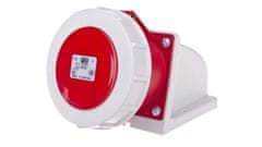PCE Fiksna utičnica 32A 5P 400V crvena IP67 1252-6p