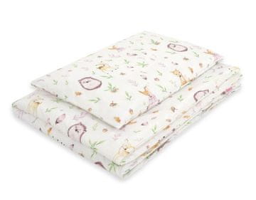 Bobono Dječji dvodijelni set pamučne posteljine 120x90 cm - šumska delicija