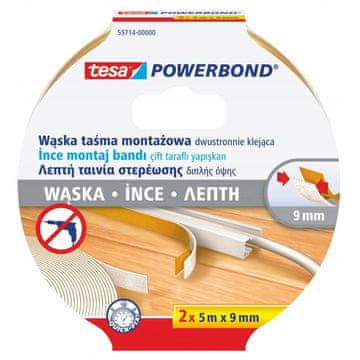 Tesa TESA dvostrana pjenasta montažna traka za LED trake uska 2x 5m x9mm