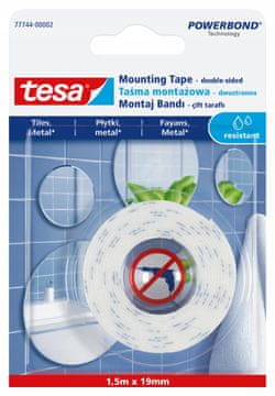 Tesa TESA dvostrana pjenasta montažna traka vodootporna za ogledala 1,5m x 19mm