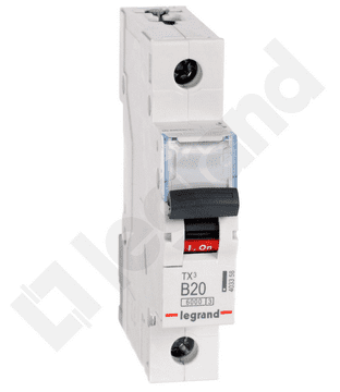 LEGRAND Automatski osigurač 1P B 20A 6kA AC S301 TX3 403358