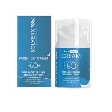 SOLVERX Deep H2O+ dubinski hidratantna noćna krema - za suhu i dehidriranu kožu 50 ml