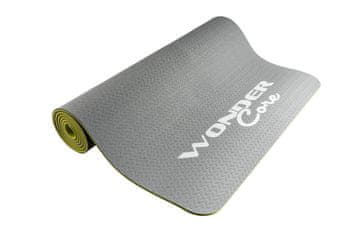 Northix Wonder Core - Prostirka za jogu TPE - Žuta/Siva