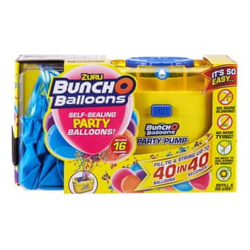 Northix Komplet balona Bunch O - 16 plavih balona s pumpom