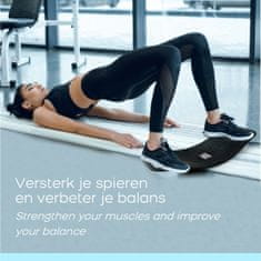 Northix Narančasta daska za ravnotežu u teretani - crna