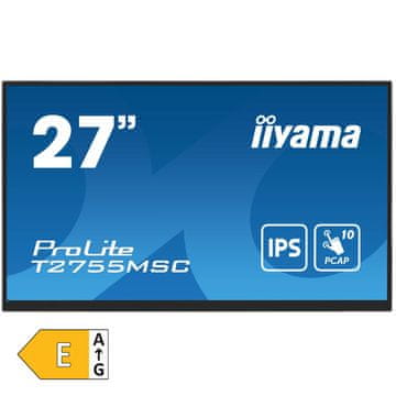 iiyama ProLite T2755MSC-B1 68,6cm (27") IPS HDMI/DP/USB zvučnici na dodir informacijski / interaktivni monitor