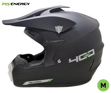 MS ENERGY MSH-400 FULL-FACE kaciga za bicikl/romobil, vel. M, 57-58cm, crna