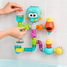 JOJOY® STEM igračka za kupanje s usisnim čašicama, vodeni kotačići i elementi za igru, 27 kom | OCTOYFUN