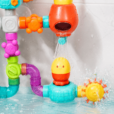 JOJOY® STEM igračka za kupanje s usisnim čašicama, vodeni kotačići i elementi za igru, 27 kom | OCTOYFUN