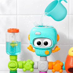 JOJOY® STEM igračka za kupanje s usisnim čašicama, vodeni kotačići i elementi za igru, 27 kom | OCTOYFUN