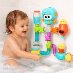 JOJOY® STEM igračka za kupanje s usisnim čašicama, vodeni kotačići i elementi za igru, 27 kom | OCTOYFUN