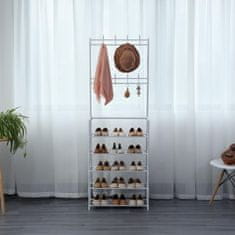 Herzberg Herzberg Segmentna vješalica za odjeću za hodnik s 5 polica i stalkom za cipele - 60x173 cm