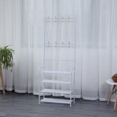 Herzberg Herzberg Segmentna vješalica za odjeću za hodnik s 4 police i stalkom za cipele - 60x155 cm