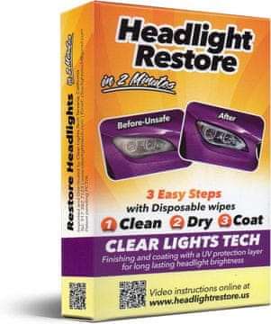 Northix Komplet za restauraciju prednjih svjetala Clear Lights Tech