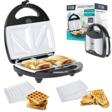 Teesa Toster saš od sendviča Teesa 800W, za gril, vafle i tost