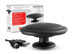 ANTÉNA Mistral MI-ANT04 crna TV antena za auto, UHF/VHF, 30 dB