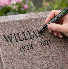 Vixson Tinta za obnovu natpisa na nadgrobnim spomenicima 3 kom, vodootporna boja za granit i mramor | GRAVEPEN
