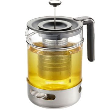 Gefu GEFU T-PREP Kuhalo za čaj s podgrijavanjem 1,5 L nehrđajući čelik/staklo