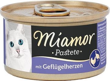 Miamor MIAMOR Paštete Pileća srca - mokra hrana za mačke - 85 g