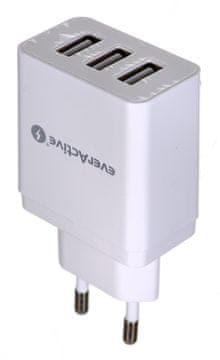 Wall USB zidni punjač EAV SC-300, 3xUSB, 3.4A, bijeli