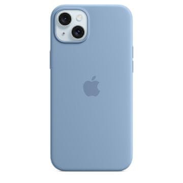 slomart Apple iPhone 15 Plus maska s MagSafe, silikonska, zimska plava