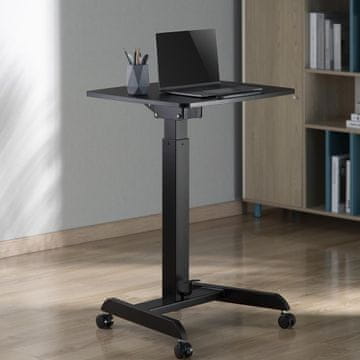 slomart Maclean MC-892B Stalak za prijenosno računalo, podesiv po visini do 113 cm, crni