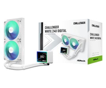 slomart ASRock Challenger White 240 Digitalni hladnjak za procesor, 240mm