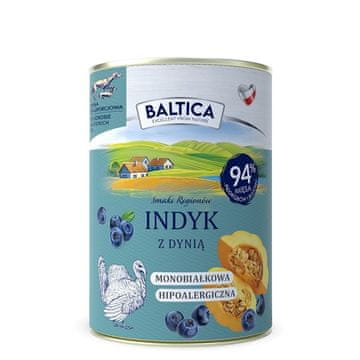 slomart BALTICA Okusi regija Mono Puran s tikvicama - Mokra hrana za pse - 400 g