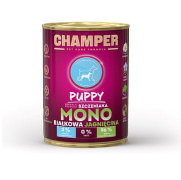 slomart CHAMPER Puppy Monoprotein Janjetina - mokra hrana za pse, 400g