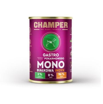slomart CH2 CHAMPER Gastro Monoprotein Puran - Mokra hrana za pse - 400 g