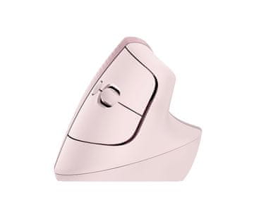 slomart Logitech Lift Vertical Ergonomic Mouse miš, roza