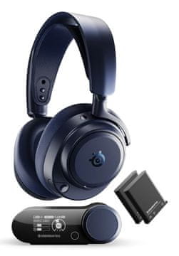 slomart Steelseries Arctis Nova Pro slušalice, žične & bežične, mornarsko plava