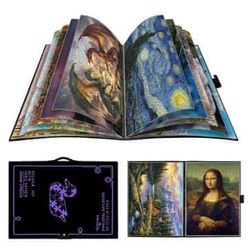 Nikcorp Mapa za pohranu slagalica NIKCORP, album za 20 setova od 1000 dijelova, PP materijal, crna, dimenzije 75x54x4 cm, ergonomska ručka, zaštita od prašine za slagalice, plakate, fotografije i časopise
