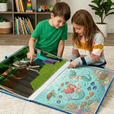 Nikcorp Album za puzzle NIKCORP, organizator s 20 pretinaca za slaganje od 1000 komada, plavi, PP materijal, dimenzije korica 75x54x4 cm, dimenzije folija 72x52 cm, zaštita od prašine i oštećenja, ergonomska