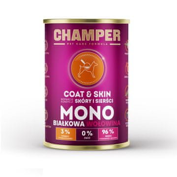 slomart CH2 CHAMPER Monoprotein Govedina - Mokra hrana za pse - 400 g