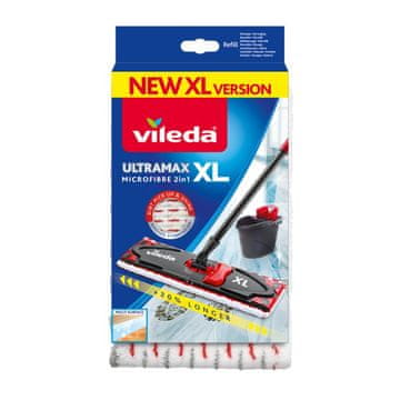 slomart Zamjenska glava za mop Vileda Ultramax XL/Ultramat Turbo XL, mikrovlakna, crvena/bijela