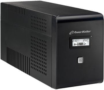 slomart PowerWalker VI 2000 LCD UPS, 2000 VA / 1200 W, 2 utičnice