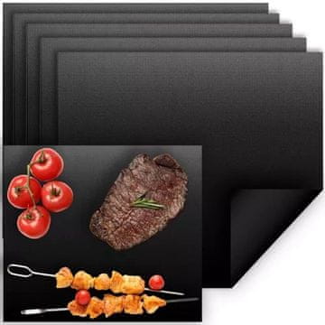 Ruhhy Podloga za roštilj 5 kom – teflonska BBQ podloga, višekratna upotreba, neprianjajuća površina, jednostavno čišćenje